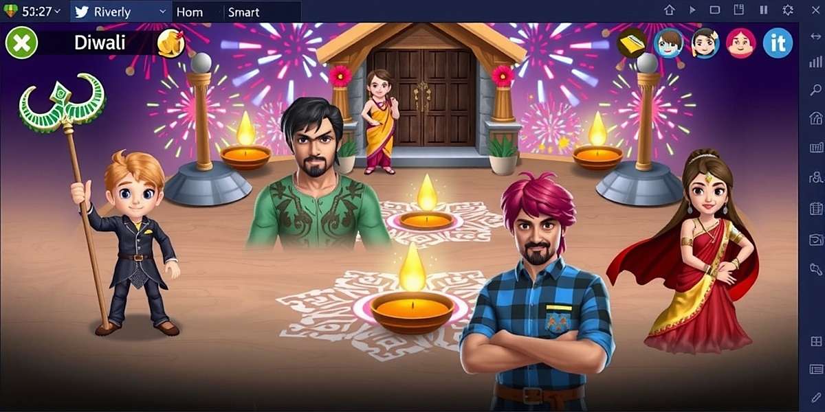 Cumin Storm Rivalry Diwali Celebration Cumin Storm Rivalry Diwali event screenshot showing characters in traditional Indian festival attire with fireworks and rangoli designs in the background